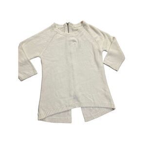Zara Knit white sweater with zip up back‎ sz medium